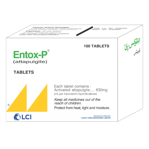 Entox-P Tablets 630Mg (1 Strip = 10 Tablets)