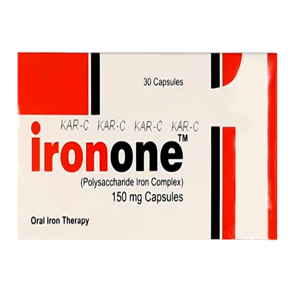 Ironone Capsules 150Mg (1 Box = 3 Strips) (1 Strip = 10 Capsules)