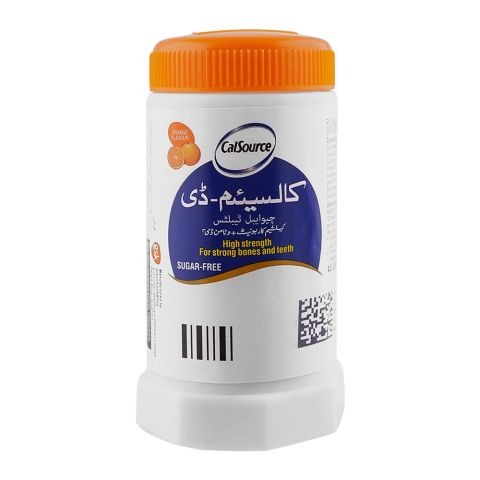 Qalsium-D Orange Flavour Tablets (1 Bottle = 40 Tablets)