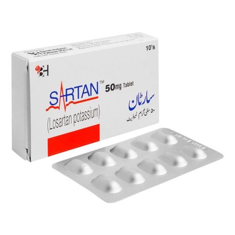 Sartan Tablets 50Mg (1 Box = 1 Strip)(1 Strip = 10 Tablets)