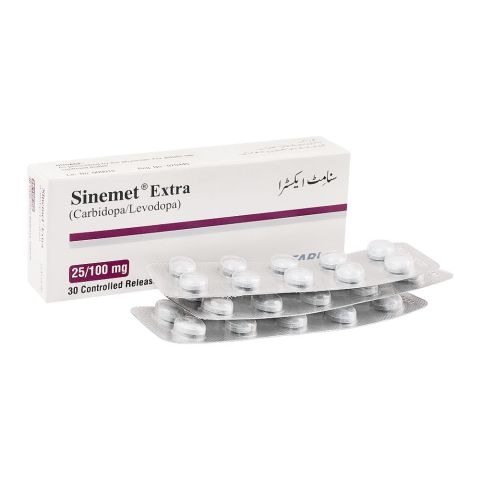 Sinemet Extra Tablets 25/100Mg (1 Box = 3 Strips) (1 Strip = 10 Tablets)