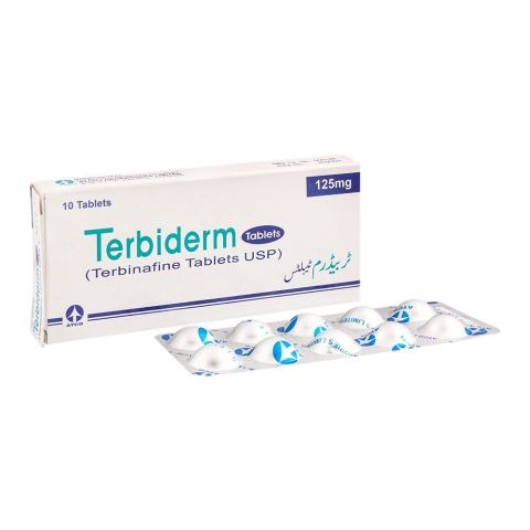 Terbiderm Tablets 125Mg (1 Box = 1 Strip)(1 Strip = 10 Tablets)